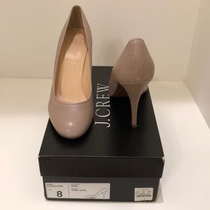 EUC J. Crew Mona Leather Pumps, Warm Taupe, Sz 8